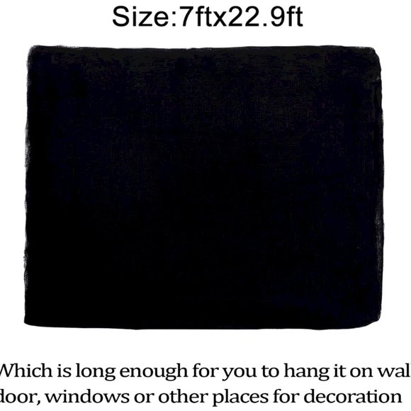 Halloween Black Creepy Cloth 276 x 87 inch Spooky Halloween Decoration - Picture 5 of 6